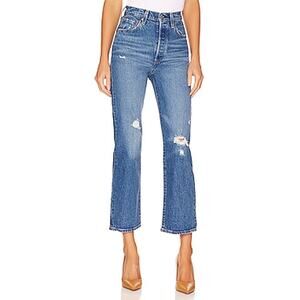 Levi's 'Ribcage' Blue Straight Ankle Jeans Size 26